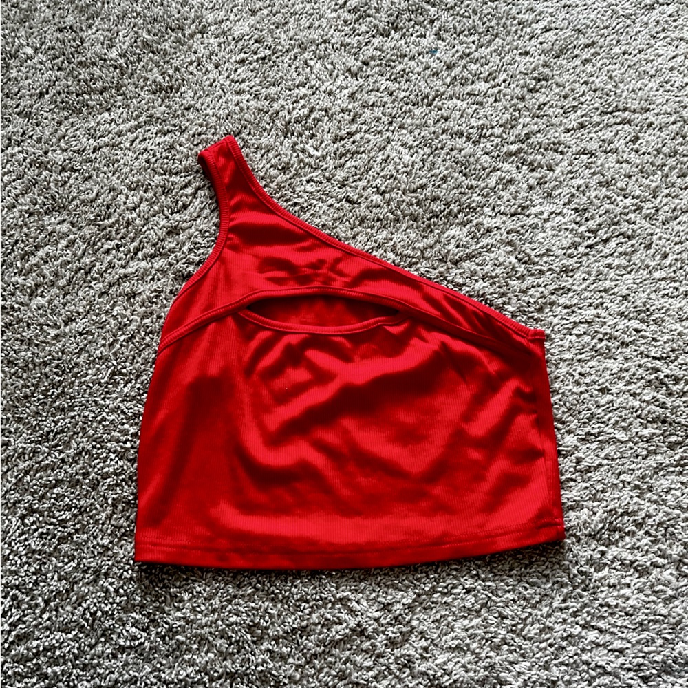 Red crop top